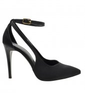 HIGH HEEL PUMPS U25-634 BLACK SATIN  1