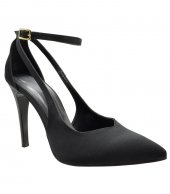 HIGH HEEL PUMPS U25-634 BLACK SATIN  2