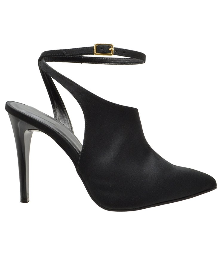 HIGH HEEL PUMPS U25-635 BLACK SATIN 