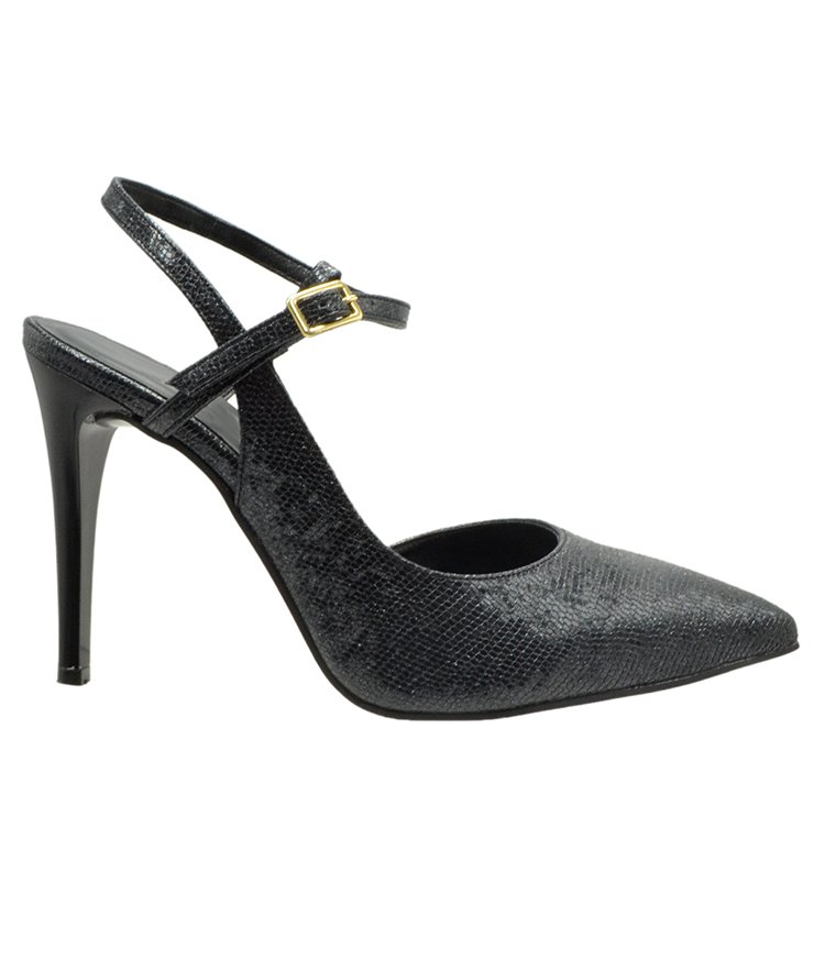 HIGH HEEL PUMPS  U25-606 BLACK SNAKE PU