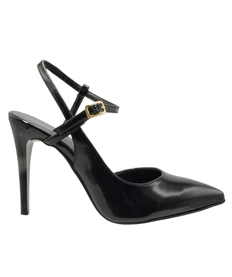 HIGH HEEL PUMPS U25-606 BLACK PATENT PU