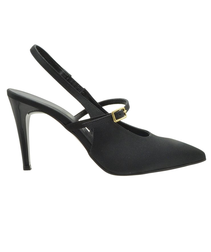 HIGH HEEL PUMPS U25-608 BLACK SATIN 