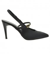 HIGH HEEL PUMPS U25-608 BLACK SATIN  1