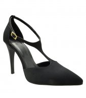 HIGH HEEL PUMPS U25-609 BLACK SATIN  2