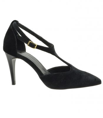 HIGH HEEL PUMPS U25-609 BLACK  VELVET 1