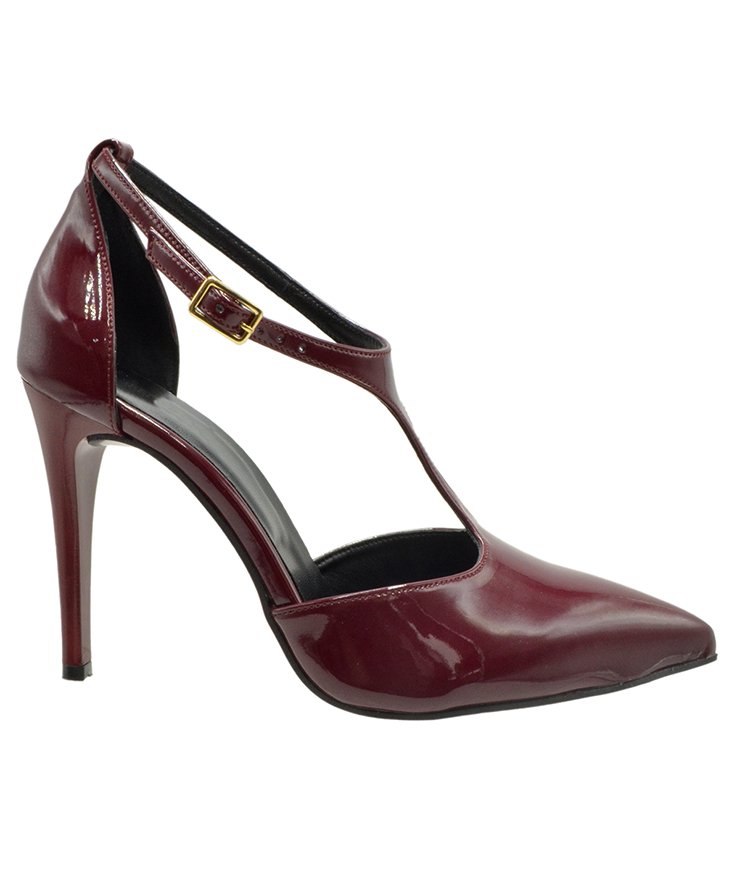 HIGH HEEL PUMPS  U25-609 BORDEAUX PATENT PU