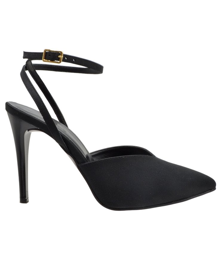 HIGH HEEL PUMPS U25-610 BLACK SATIN 