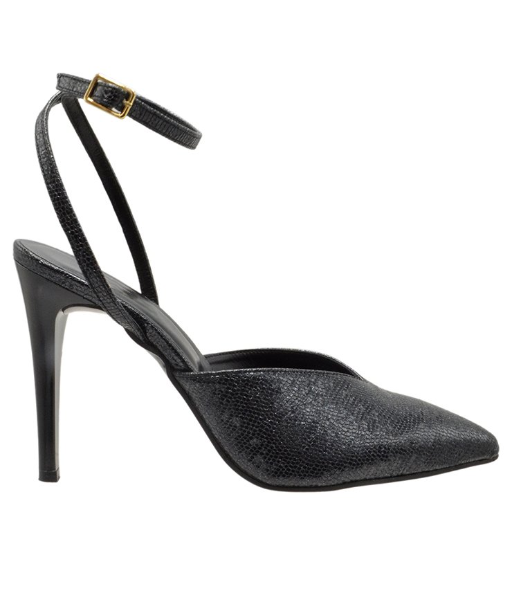 HIGH HEEL PUMPS U25-610 BLACK SNAKE
