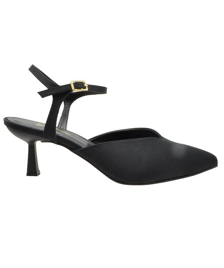 MID HEEL PUMPS U25-617 BLACK SATIN