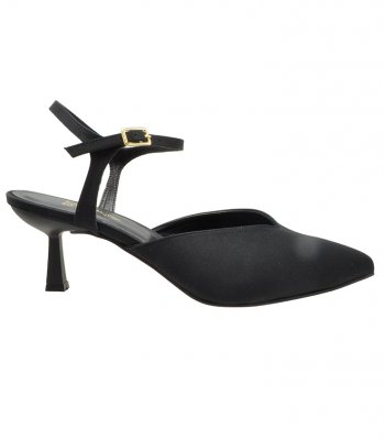 MID HEEL PUMPS U25-617 BLACK SATIN 1