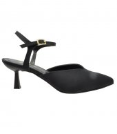 MID HEEL PUMPS U25-617 BLACK SATIN 1