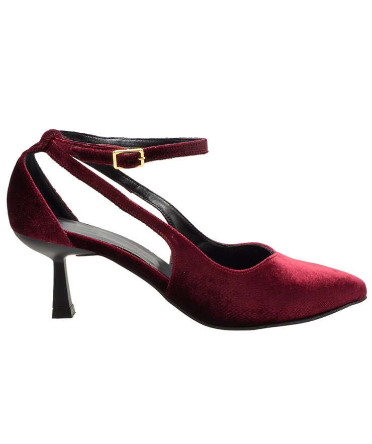 MID HEEL PUMPS  U25-636 BORDEAUX VELVET