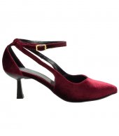 MID HEEL PUMPS  U25-636 BORDEAUX VELVET 1