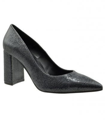 HIGH HEEL PUMPS U25-603 BLACK SNAKE 2
