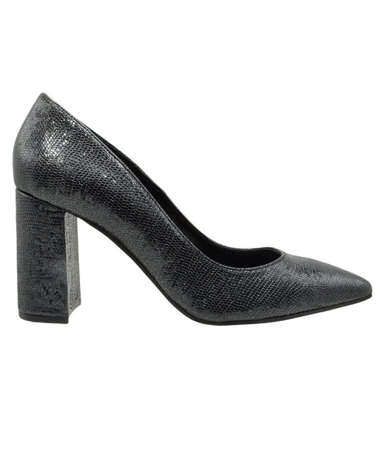 HIGH HEEL PUMPS U25-603 BLACK SNAKE