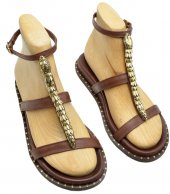 SANDAL U111-003 BROWN LEATHER 1