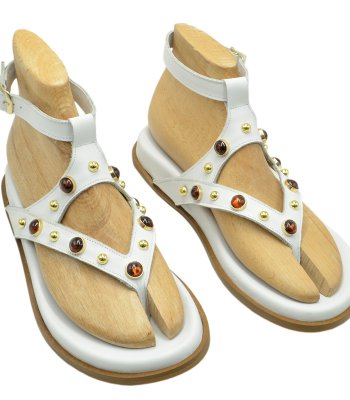 SANDAL U114-010 WHITE LEATHER 1