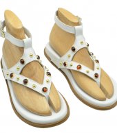 SANDAL U114-010 WHITE LEATHER 1