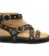 SANDAL U114-014 BLACK LEATHER 2
