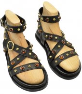 SANDAL U114-014 BLACK LEATHER 1