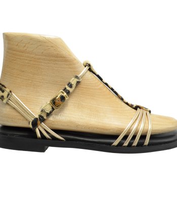 FLEX SANDAL U108-019 PONY LEOPARD LEATHER 2