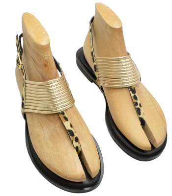 FLEX SANDAL U108-020 PONY LEOPARD LEATHER 1