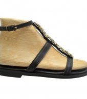FLEX SANDAL U108-026 BLACK LEATHER 2