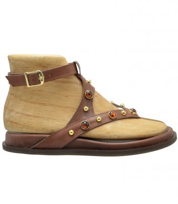 SANDAL U114-010 BROWN LEATHER 2