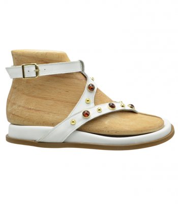 SANDAL U114-010 WHITE LEATHER 2