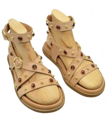 SANDAL U114-014 NATURAL LEATHER 1