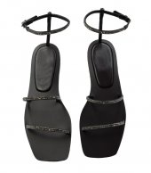 SANDAL U14-008 BLACK LEATHER 1