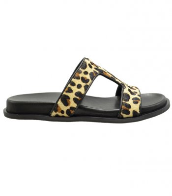 SANDAL U114-003 PONY LEOPARD LEATHER 1