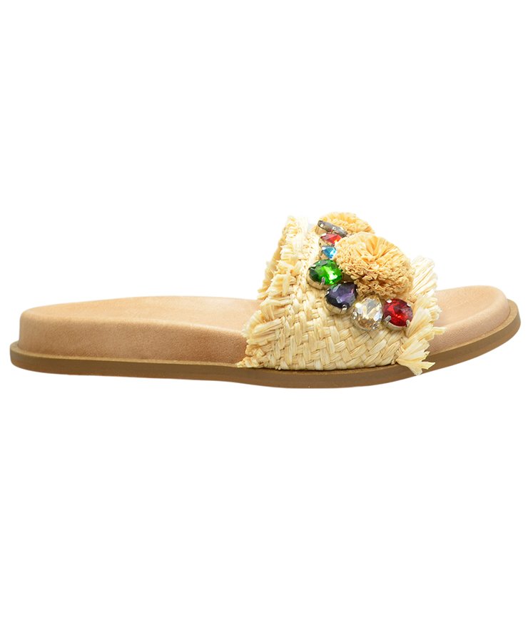 SANDAL U114-004 NATURAL RAFFIA