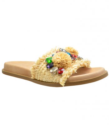 SANDAL U114-004 NATURAL RAFFIA 2