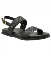 SANDAL U114-011 BLACK RAFFIA 2