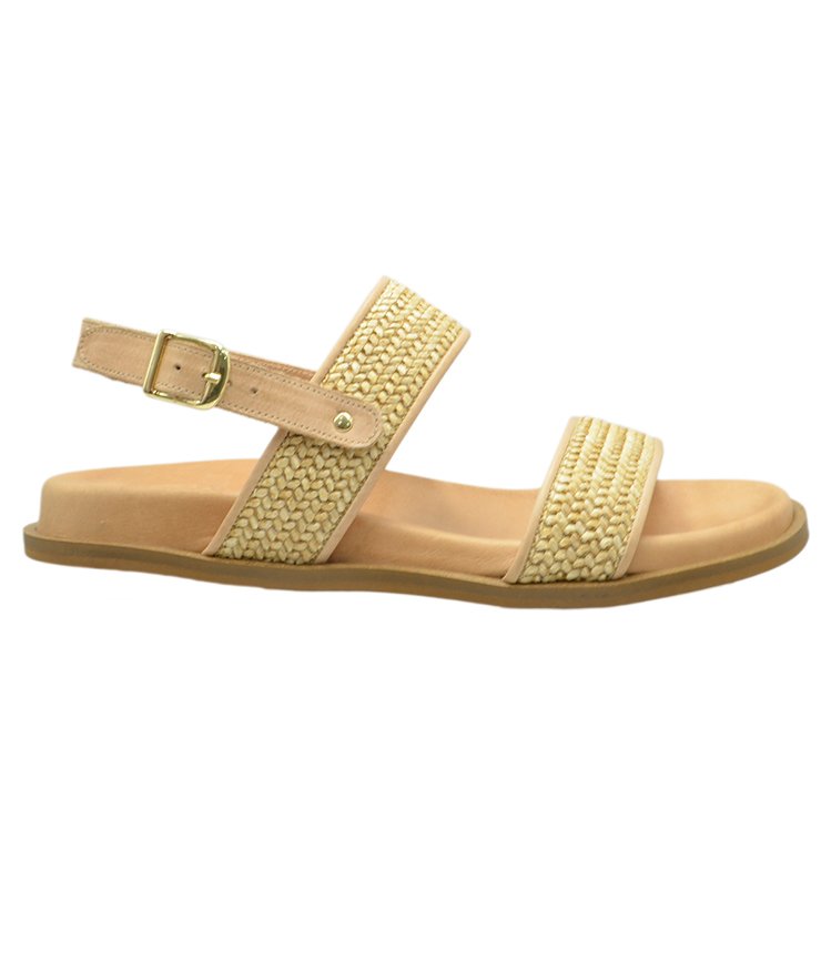 SANDAL U114-011 NATURAL RAFFIA