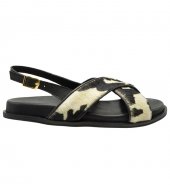 SANDAL U114-013 BLACK COW LEATHER 1