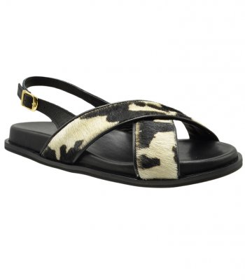 SANDAL U114-013 BLACK COW LEATHER 2