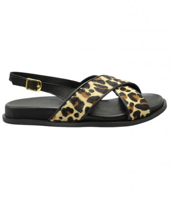SANDAL U114-013 PONY LEOPARD LEATHER 1
