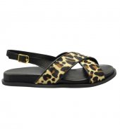 SANDAL U114-013 PONY LEOPARD LEATHER 1