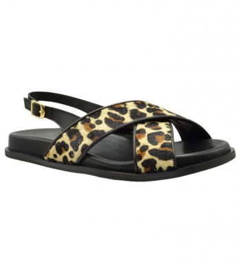 SANDAL U114-013 PONY LEOPARD LEATHER 2
