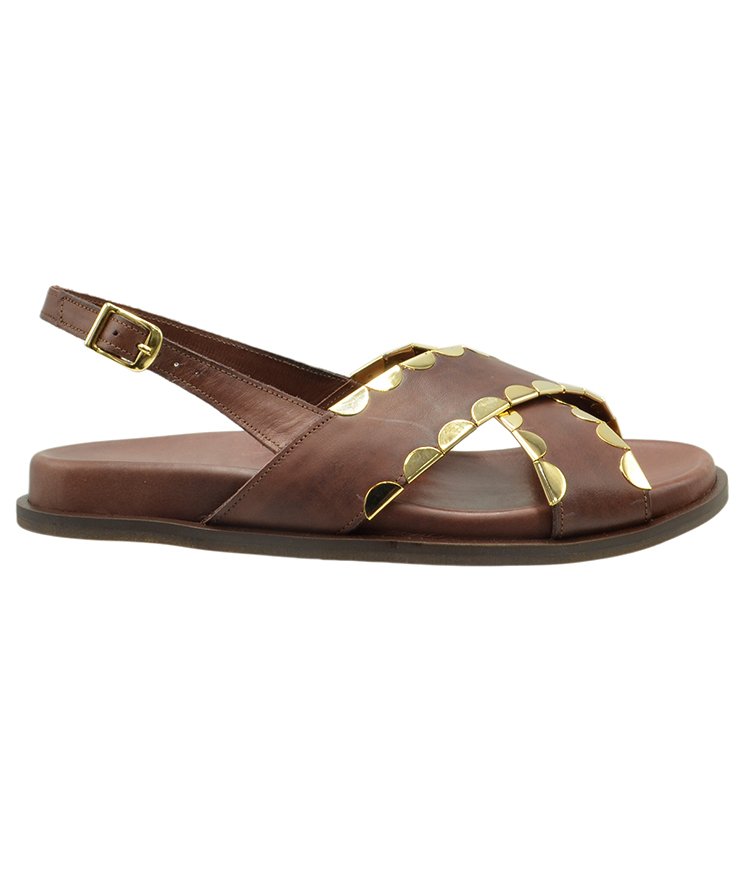 SANDAL U114-015 BROWN LEATHER
