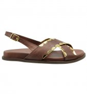 SANDAL U114-015 BROWN LEATHER 1