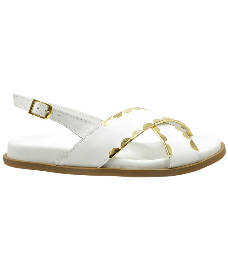 SANDAL U114-015 WHITE LEATHER