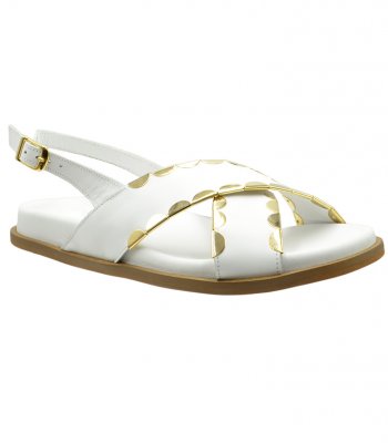 SANDAL U114-015 WHITE LEATHER 2