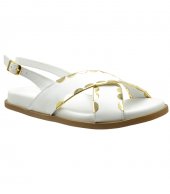 SANDAL U114-015 WHITE LEATHER 2