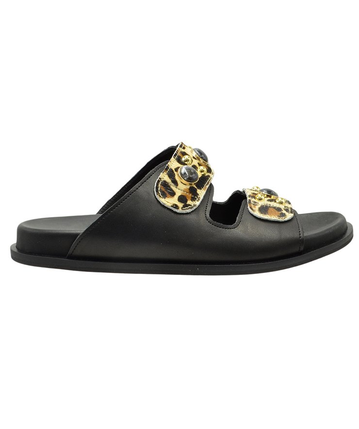 SANDAL U114-012 BLACK LEATHER