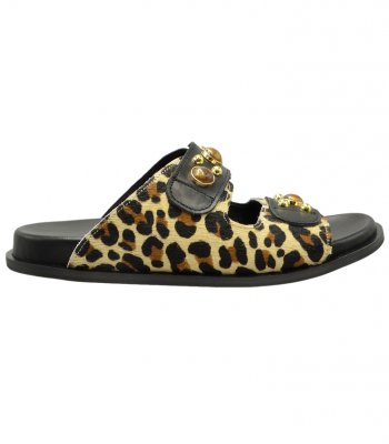 SANDAL U114-012 PONY LEOPARD LEATHER 1