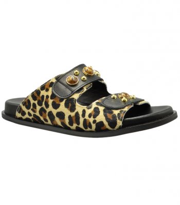 SANDAL U114-012 PONY LEOPARD LEATHER 2