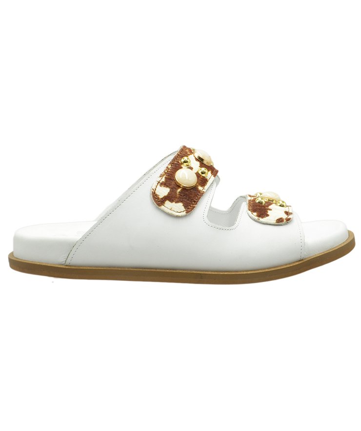 SANDAL U114-012 WHITE LEATHER